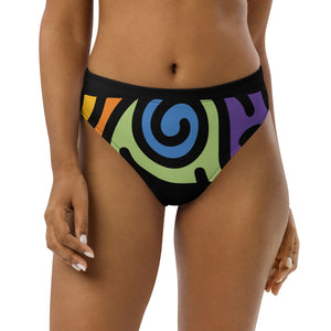 Summer of Love Recycled high-waisted bikini bottom