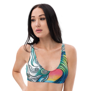 Summer Wave Recycled padded bikini top