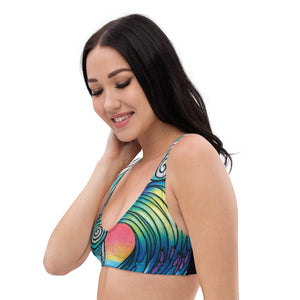 Summer Wave Recycled padded bikini top