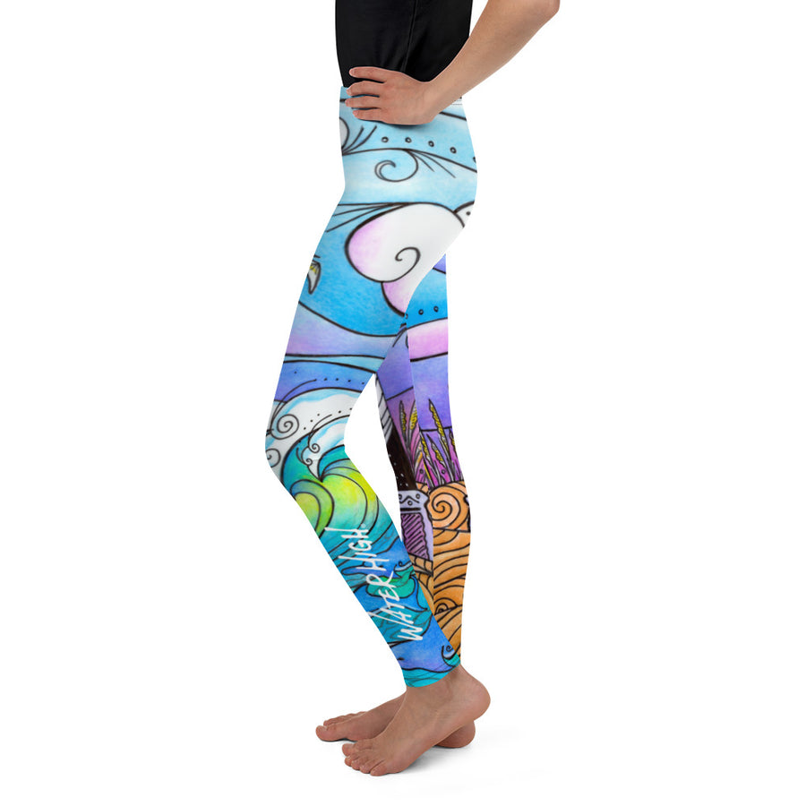 Lighthouse Wave Youth Leggings Signature - OBX Collection