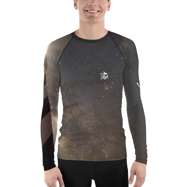 Milky Way Lighthouse Men's Rash Guard - OBX Collection