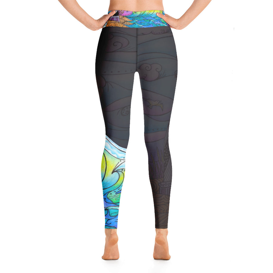 Hatteras Waves Yoga Leggings Signature - OBX Collection