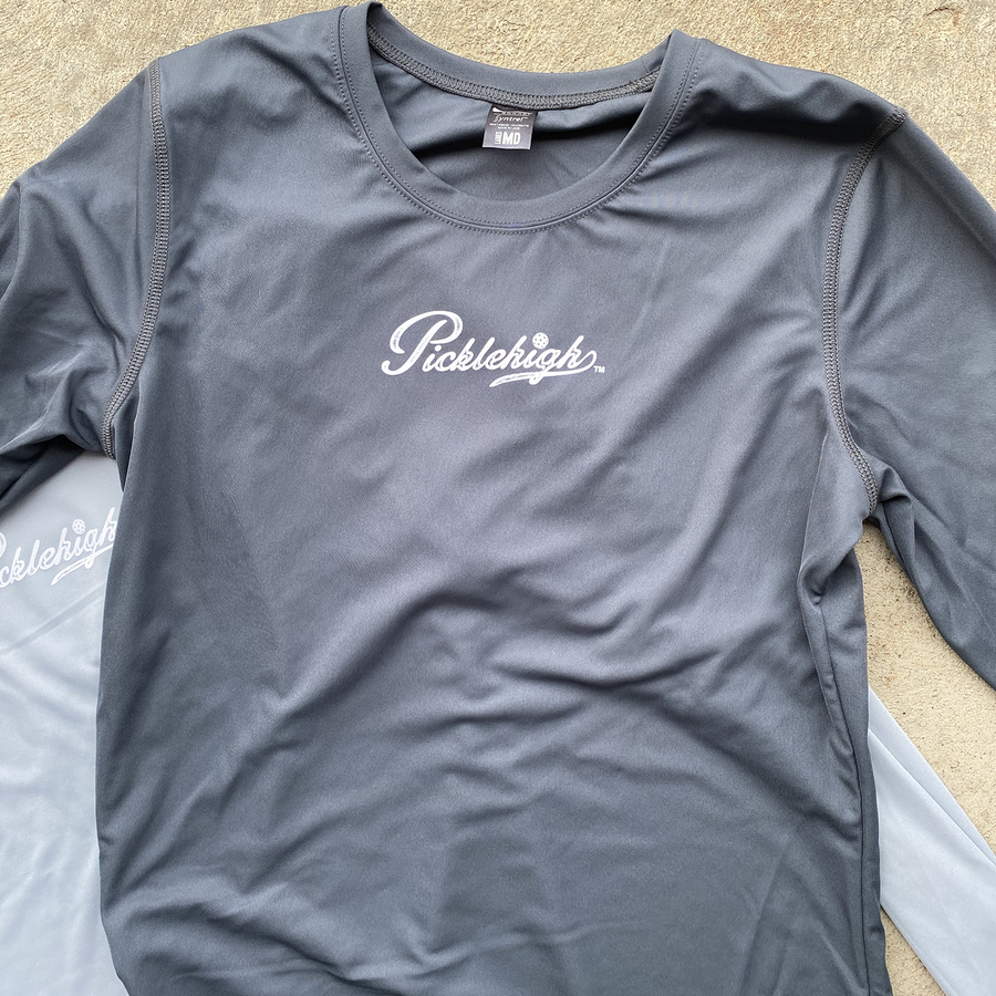 Picklehigh Ladies Long Sleeve Performance Shirt--Charcoal