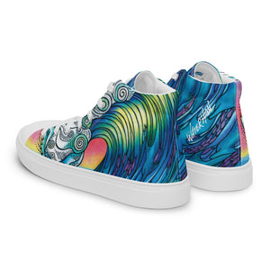 Ultimate Wave Sunrise Women’s high top canvas shoes