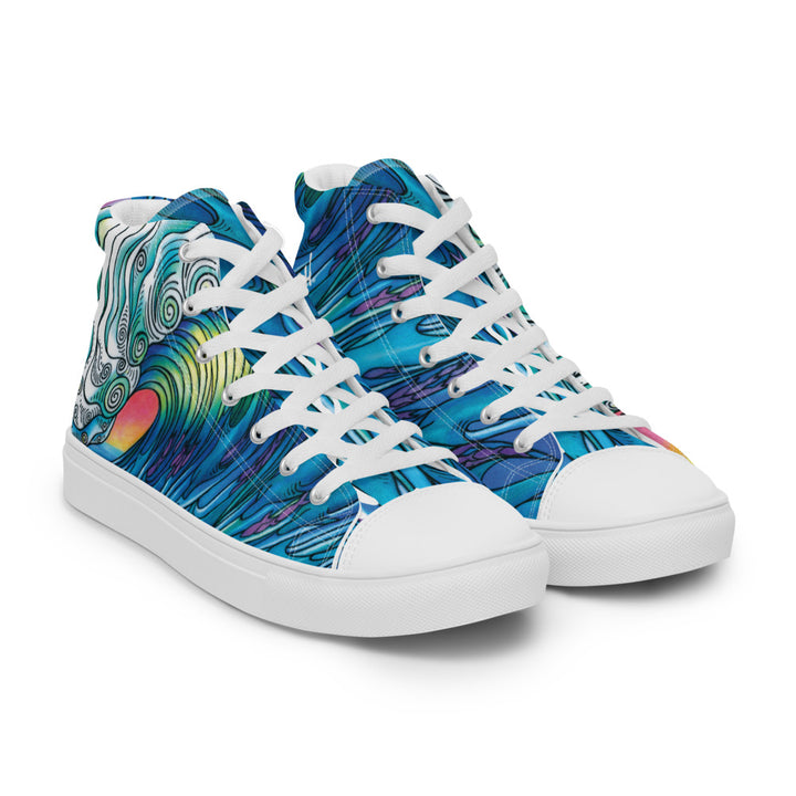 Ultimate Wave Sunrise Women’s high top canvas shoes